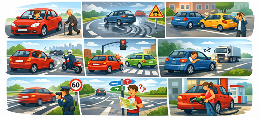 ошибки начинающих водителей